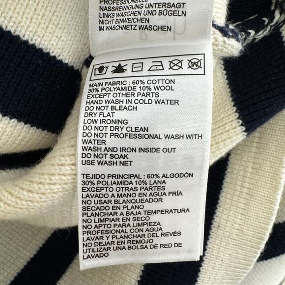 Ba&sh Massimo Lady Cardigan in Ecru Navy Cream Stripe Size 2 / Medium - Picture 13 of 13